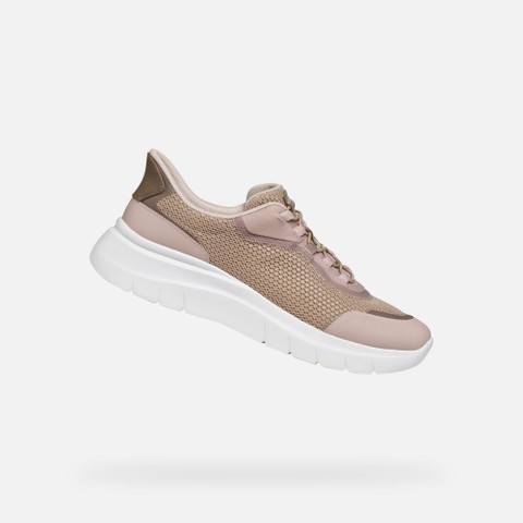Slip in sneakers PLUMMERY PLUS WOMAN Antique rose/Dove grey - image number 0 | GEOX