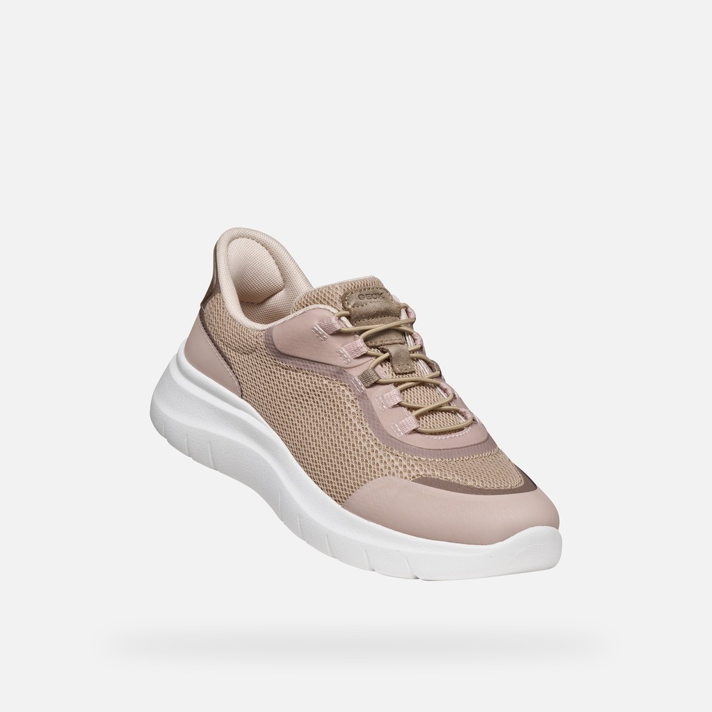 Slip in sneakers PLUMMERY PLUS WOMAN Antique rose/Dove grey - image number 4 | GEOX