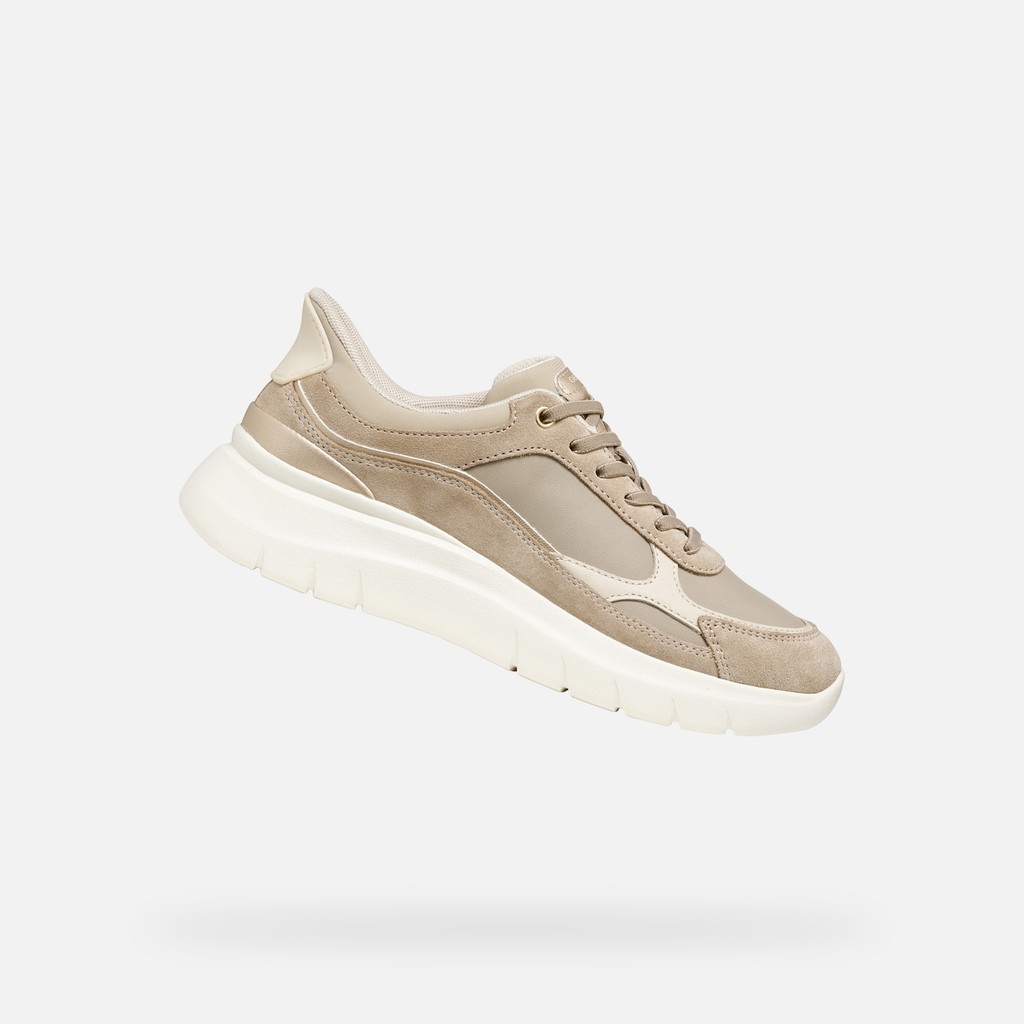 Slip in-Sneakers PLUMMERY PLUS DAME Hellbeige - image number 0 | GEOX