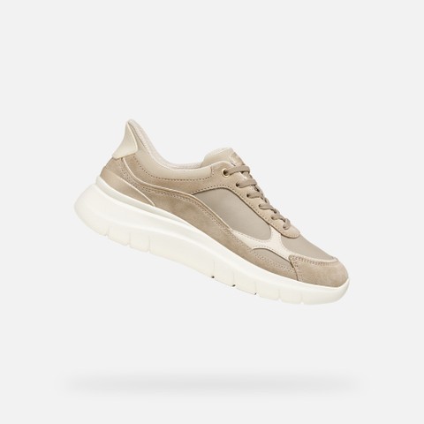 Slip in-Sneakers PLUMMERY PLUS DAME Hellbeige | GEOX
