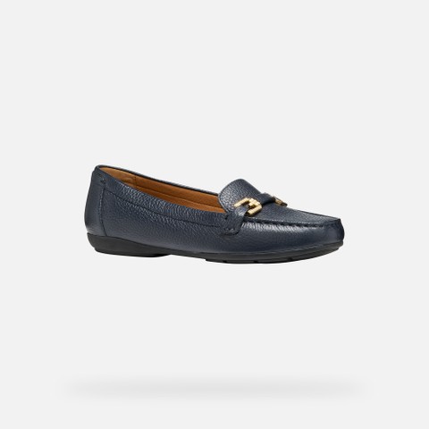 Leather loafers ANNYTAH MOC B WOMAN Navy - image number 2 | GEOX