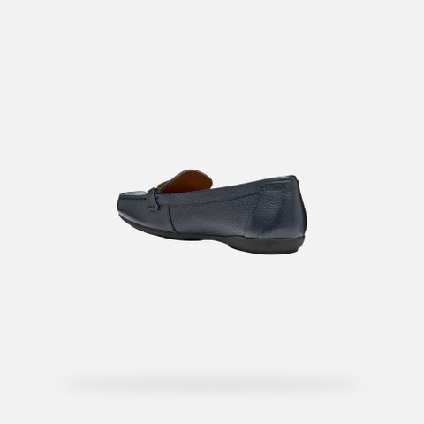 Leather loafers ANNYTAH MOC B WOMAN Navy - image number 3 | GEOX