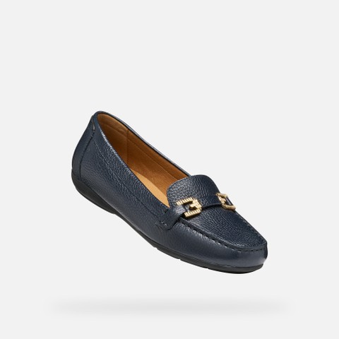 Leather loafers ANNYTAH MOC B WOMAN Navy - image number 4 | GEOX