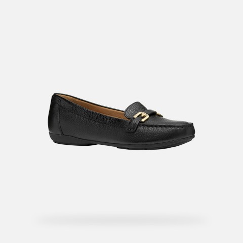 Mocassins en cuir ANNYTAH MOC B FEMME Noir - image number 2 | GEOX