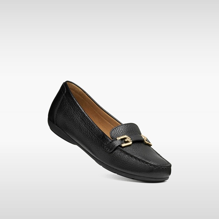 Mocassins en cuir ANNYTAH MOC B FEMME Noir | GEOX