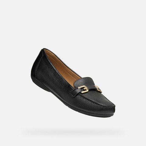 Mocassins en cuir ANNYTAH MOC B FEMME Noir - image number 4 | GEOX