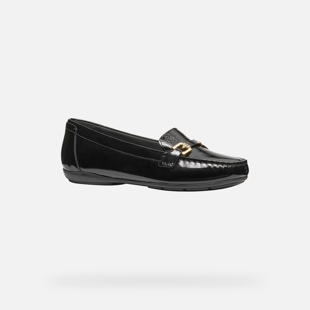 Leather loafers ANNYTAH MOC B WOMAN Black - image number 2 | GEOX