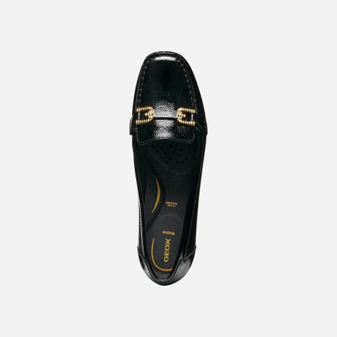 Leather loafers ANNYTAH MOC B WOMAN Black - image number 5 | GEOX