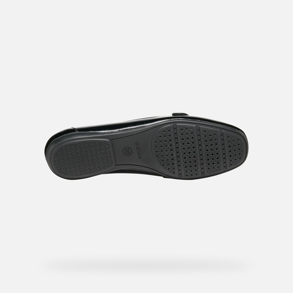 Leather loafers ANNYTAH MOC B WOMAN Black - image number 6 | GEOX