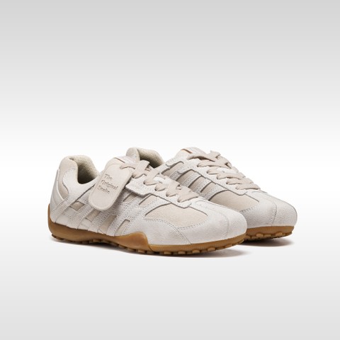 Baskets basse Vintage SNAKE FEMME Blanc cass&eacute;/Beige clair - image number 7 | GEOX