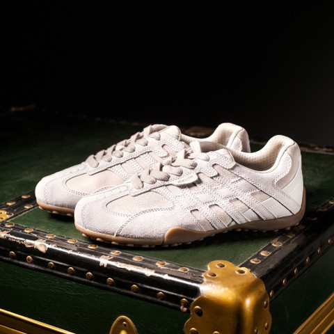 Sneakers basse vintage SNAKE DONNA Bianco latte/Beige chiaro - image number 10 | GEOX