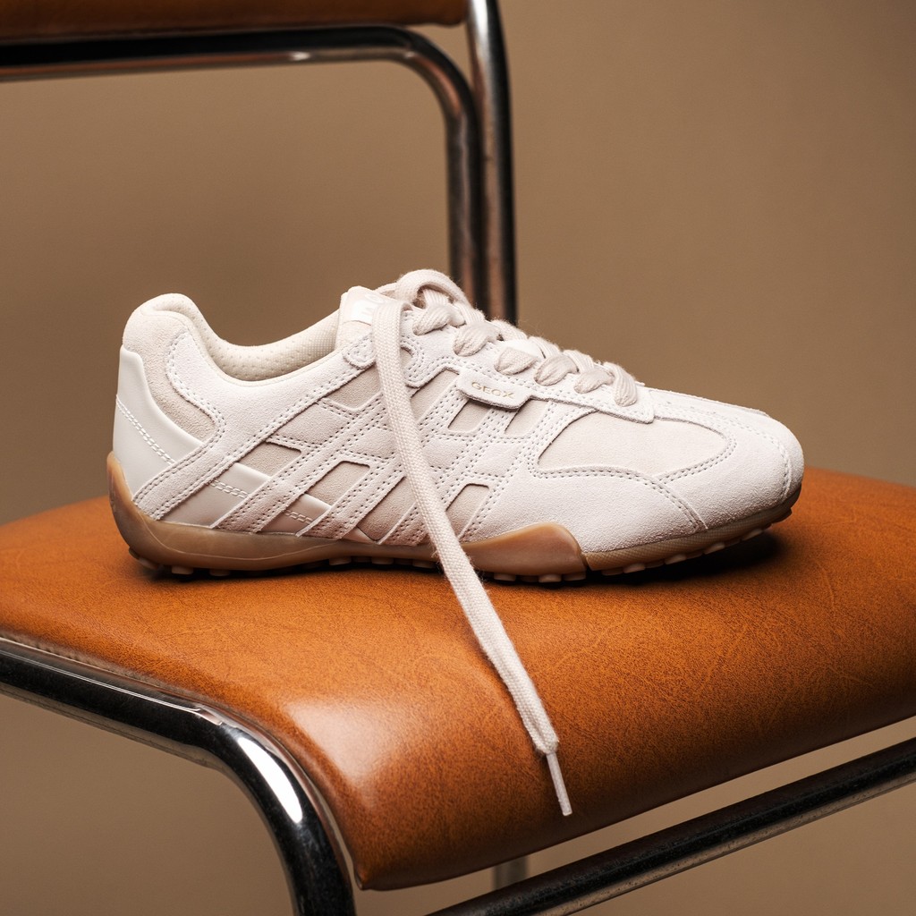 Sneakers basse vintage SNAKE DONNA Bianco latte/Beige chiaro - image number 11 | GEOX