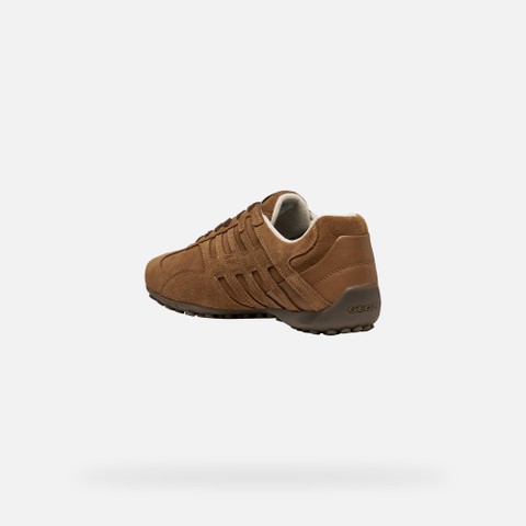 Sneakers basse vintage SNAKE DONNA Nocciola - image number 3 | GEOX