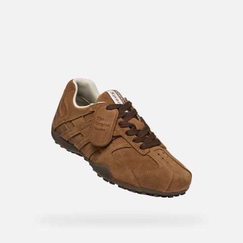 Sneakers basse vintage SNAKE DONNA Nocciola - image number 4 | GEOX