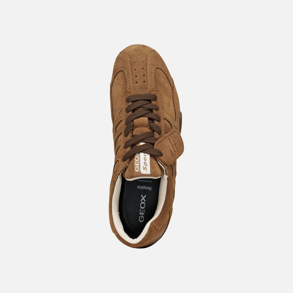 Sneakers basse vintage SNAKE DONNA Nocciola - image number 5 | GEOX