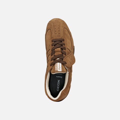 Sneakers basse vintage SNAKE DONNA Nocciola - image number 5 | GEOX