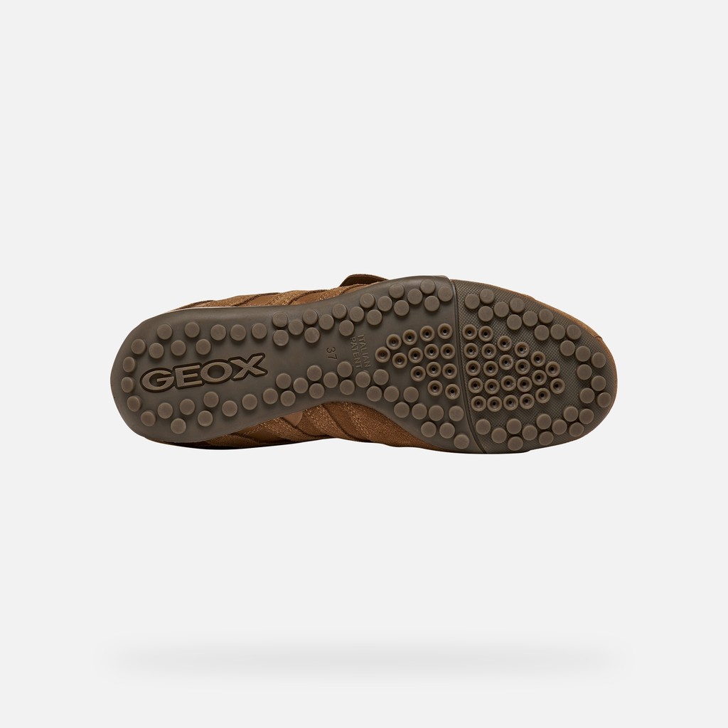 Sneakers basse vintage SNAKE DONNA Nocciola - image number 6 | GEOX