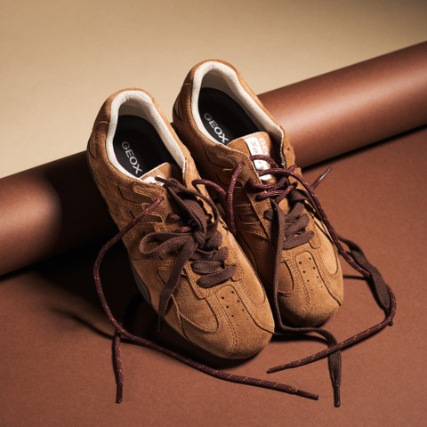 Sneakers basse vintage SNAKE DONNA Nocciola - image number 14 | GEOX