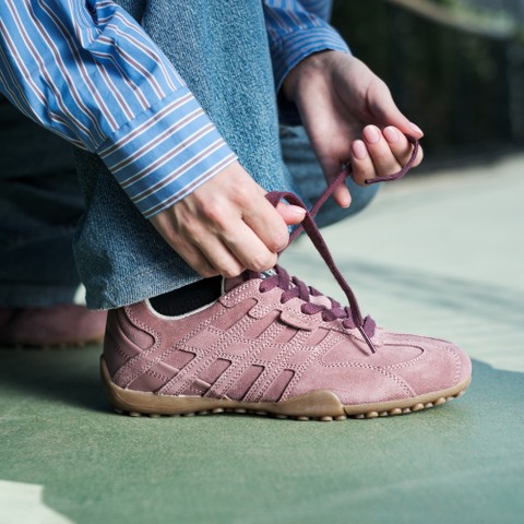 Vintage low top sneakers SNAKE WOMAN Old Rose - image number 9 | GEOX
