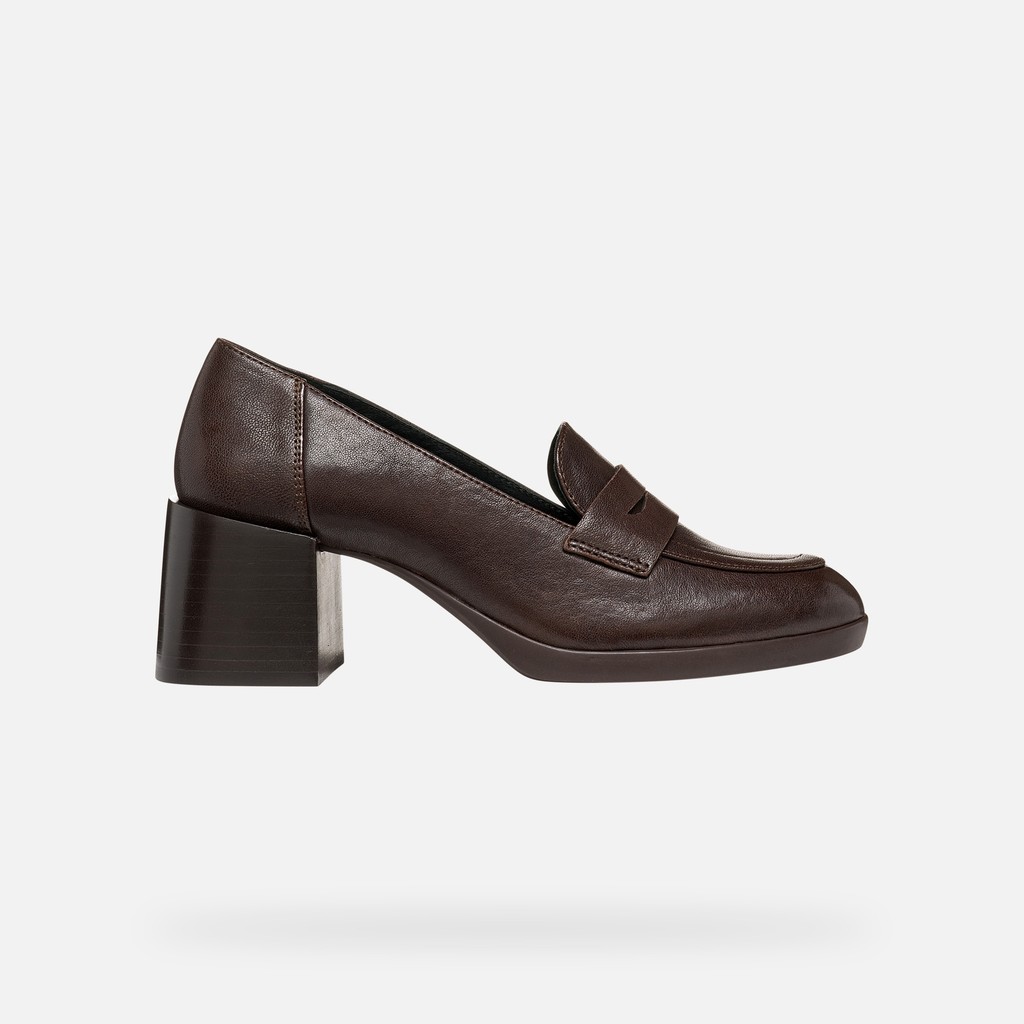 Heeled shoes WALK PLEASURE 55T WOMAN Dark Brown - image number 1 | GEOX