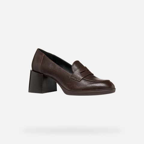 Heeled shoes WALK PLEASURE 55T WOMAN Dark Brown - image number 2 | GEOX