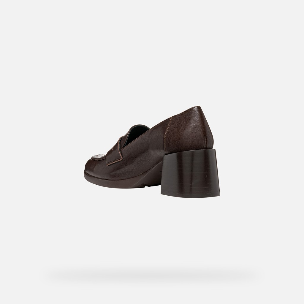 Heeled shoes WALK PLEASURE 55T WOMAN Dark Brown - image number 3 | GEOX