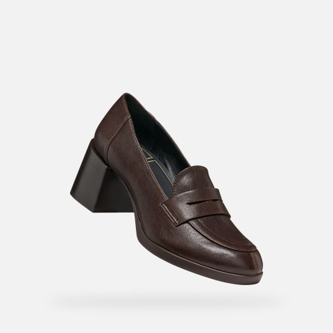 Heeled shoes WALK PLEASURE 55T WOMAN Dark Brown - image number 4 | GEOX