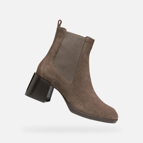 Medium heel ankle boots WALK PLEASURE 55T WOMAN Taupe - image number 0 | GEOX
