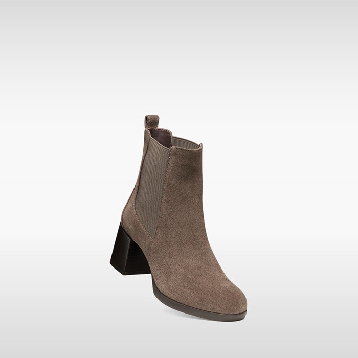 Medium heel ankle boots WALK PLEASURE 55T WOMAN Taupe | GEOX