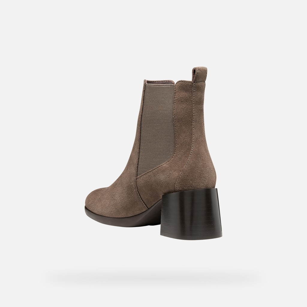 Medium heel ankle boots WALK PLEASURE 55T WOMAN Taupe - image number 3 | GEOX