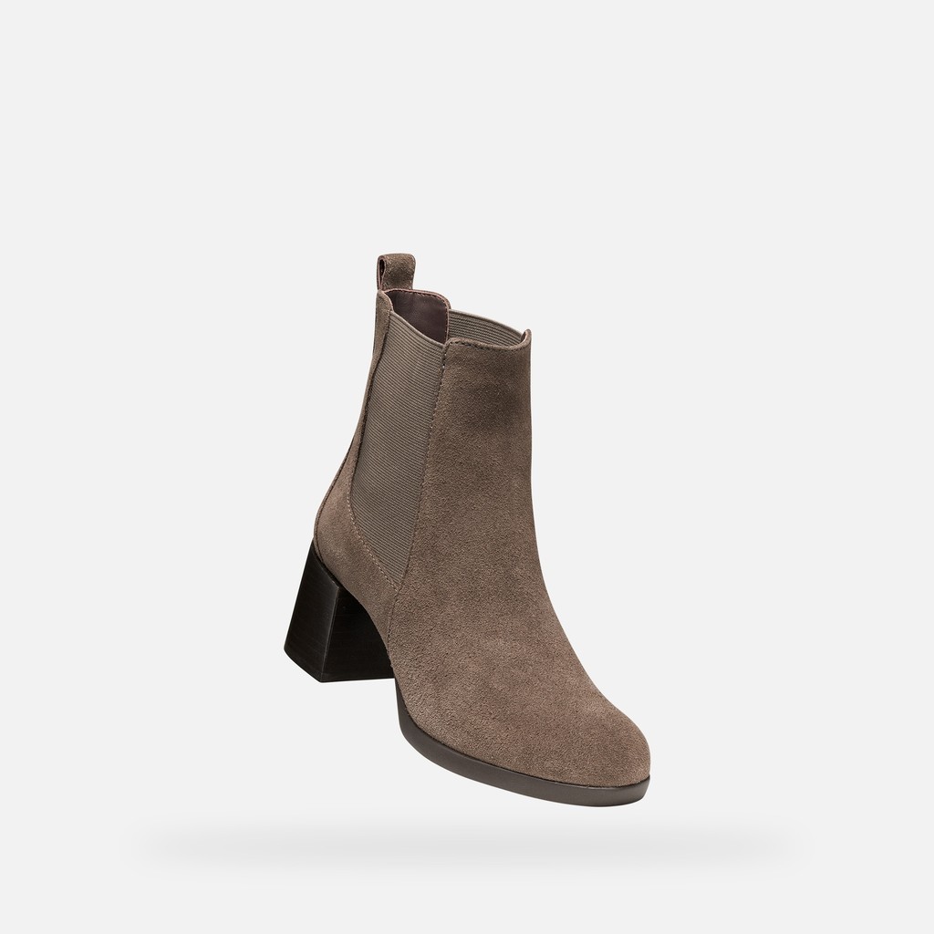 Medium heel ankle boots WALK PLEASURE 55T WOMAN Taupe - image number 4 | GEOX