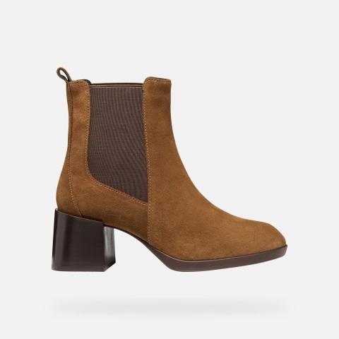 Medium heel ankle boots WALK PLEASURE 55T WOMAN Nut - image number 1 | GEOX