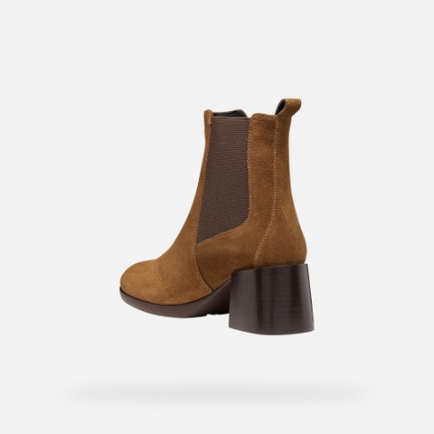 Medium heel ankle boots WALK PLEASURE 55T WOMAN Nut - image number 3 | GEOX