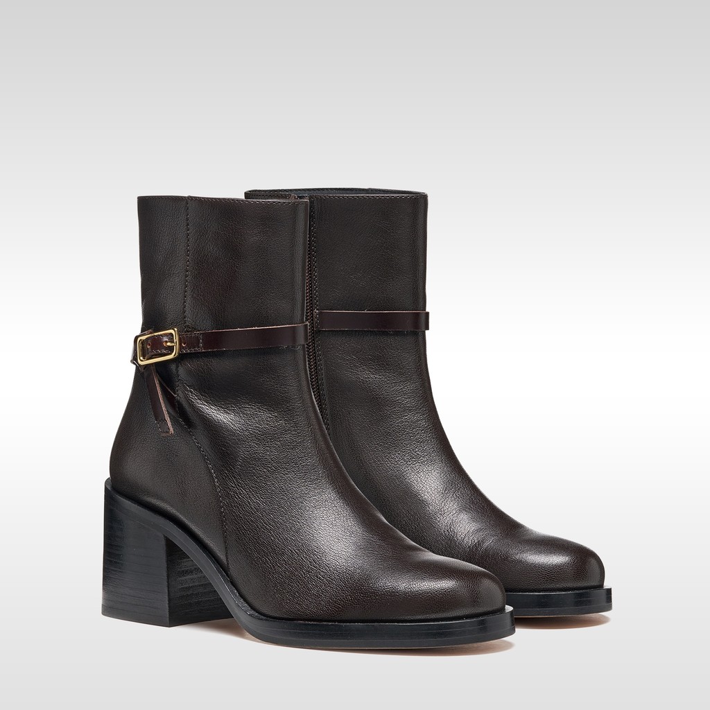 Medium heel ankle boots WALK PLEASURE 55T WOMAN Dark Brown - image number 8 | GEOX