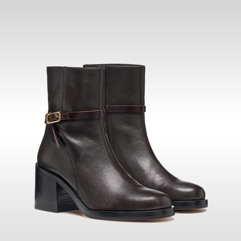 Medium heel ankle boots WALK PLEASURE 55T WOMAN Dark Brown - image number 8 | GEOX