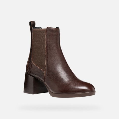 Medium heel ankle boots WALK PLEASURE 55T WOMAN Dark Brown - image number 3 | GEOX