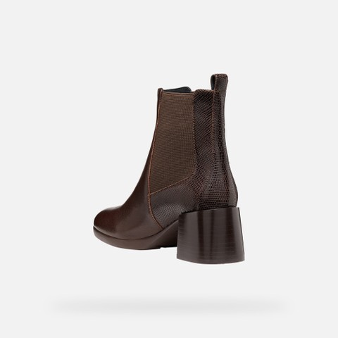 Medium heel ankle boots WALK PLEASURE 55T WOMAN Dark Brown - image number 4 | GEOX