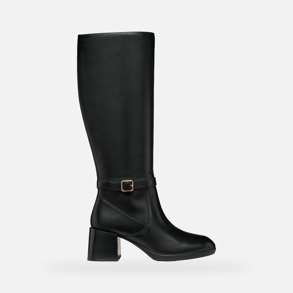 Leather high boots WALK PLEASURE 55T WOMAN Black - image number 1 | GEOX