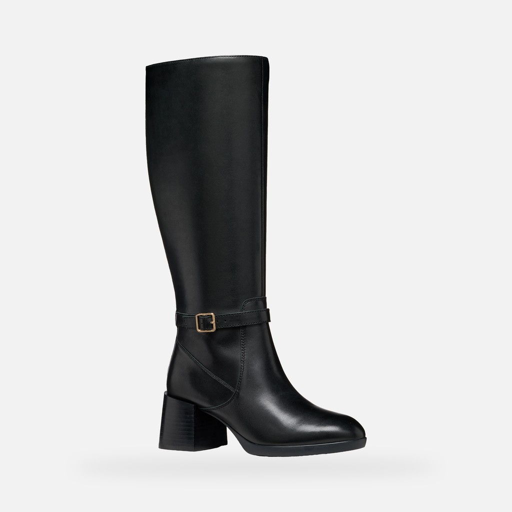Leather high boots WALK PLEASURE 55T WOMAN Black - image number 2 | GEOX