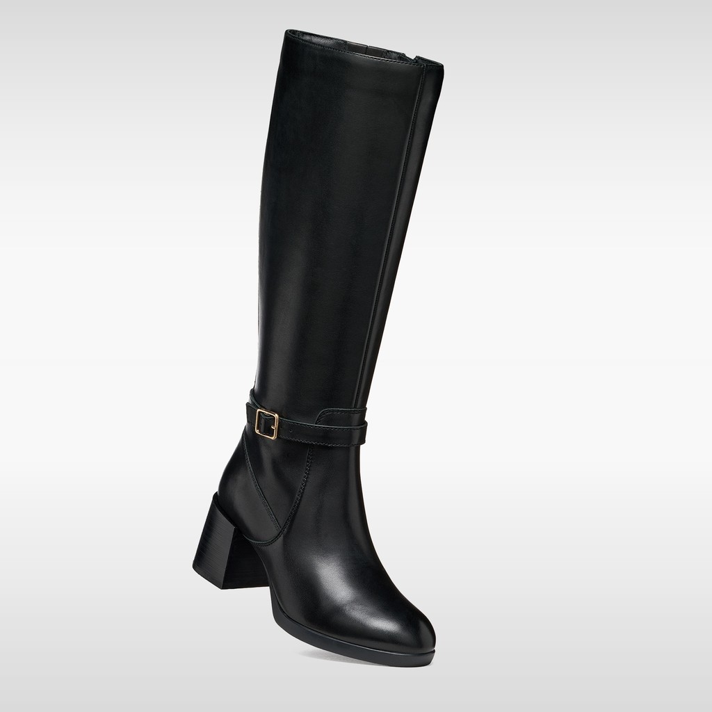 Leather high boots WALK PLEASURE 55T WOMAN Black | GEOX