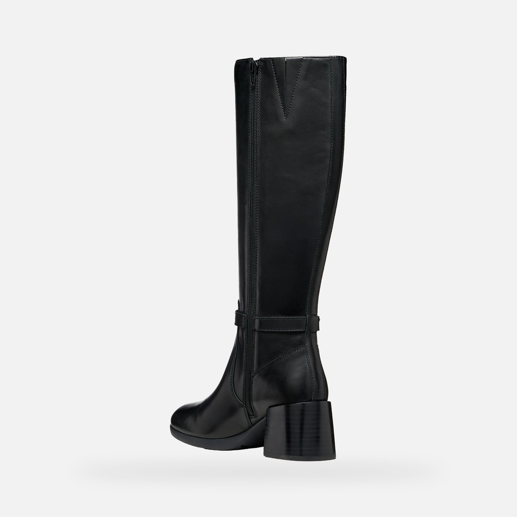 Leather high boots WALK PLEASURE 55T WOMAN Black - image number 3 | GEOX