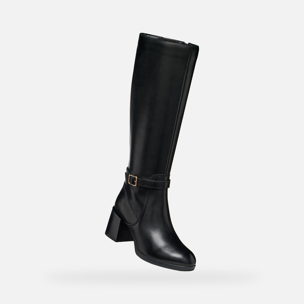 Leather high boots WALK PLEASURE 55T WOMAN Black - image number 4 | GEOX