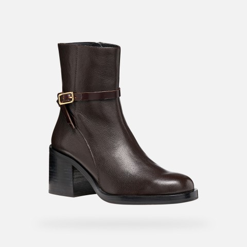 Medium heel ankle boots SOBIMA WOMAN Dark Brown - image number 3 | GEOX