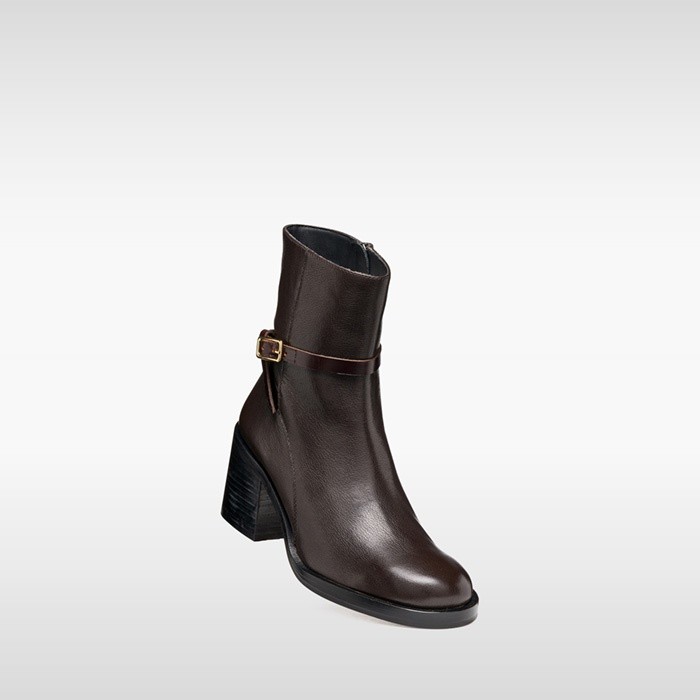 Medium heel ankle boots SOBIMA WOMAN Dark Brown | GEOX