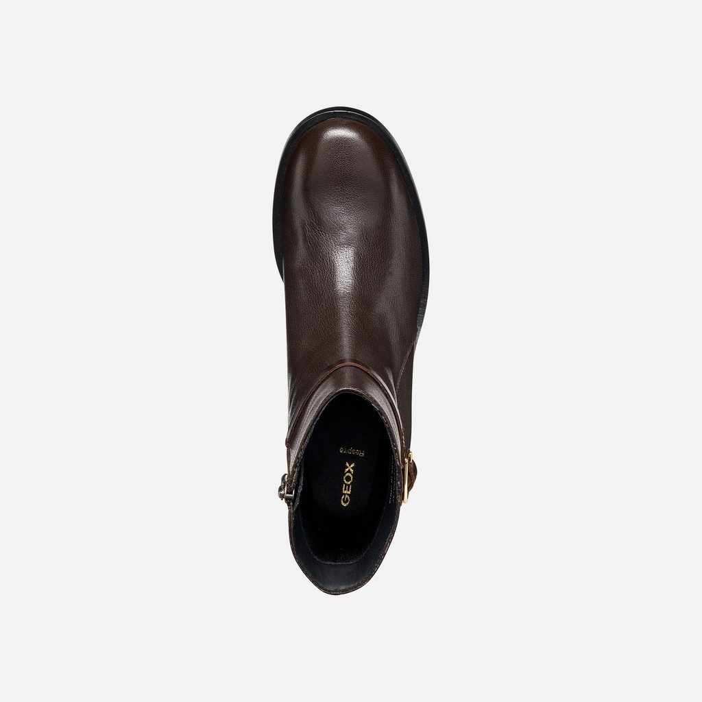 Medium heel ankle boots SOBIMA WOMAN Dark Brown - image number 6 | GEOX