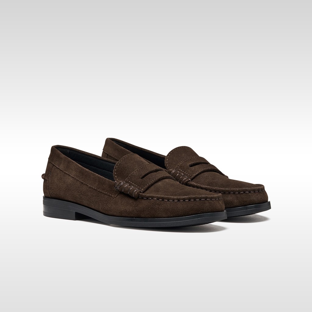 Suede loafers NOEMEN WOMAN Chocolate - image number 7 | GEOX