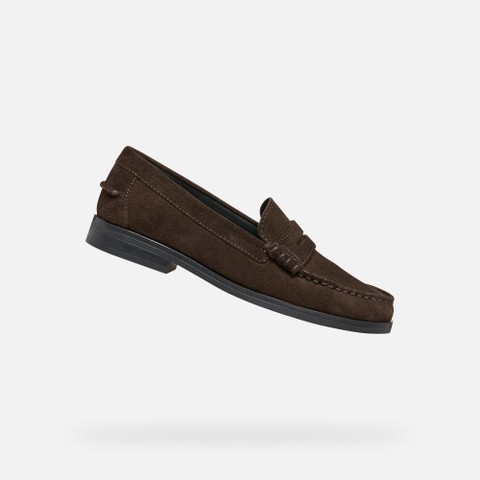Suede loafers NOEMEN WOMAN Chocolate | GEOX
