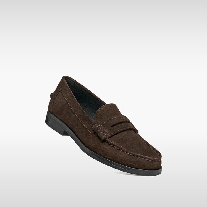 Suede loafers NOEMEN WOMAN Chocolate | GEOX