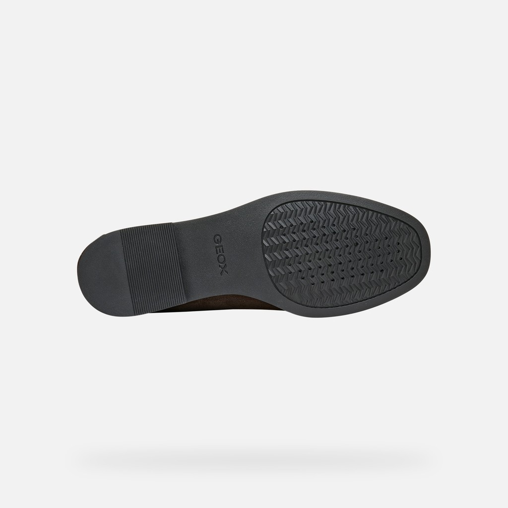 Suede loafers NOEMEN WOMAN Chocolate - image number 6 | GEOX