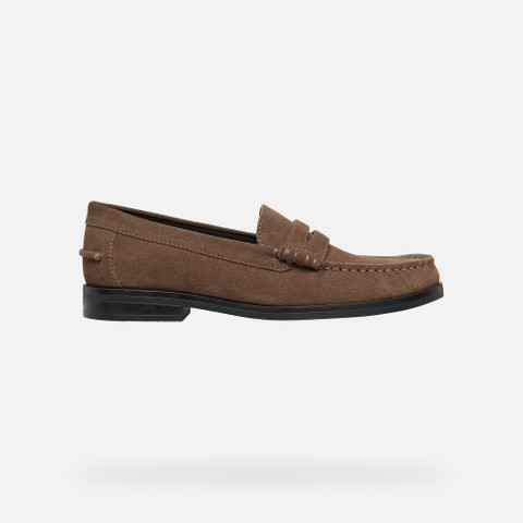 Suede loafers NOEMEN WOMAN Taupe - image number 1 | GEOX